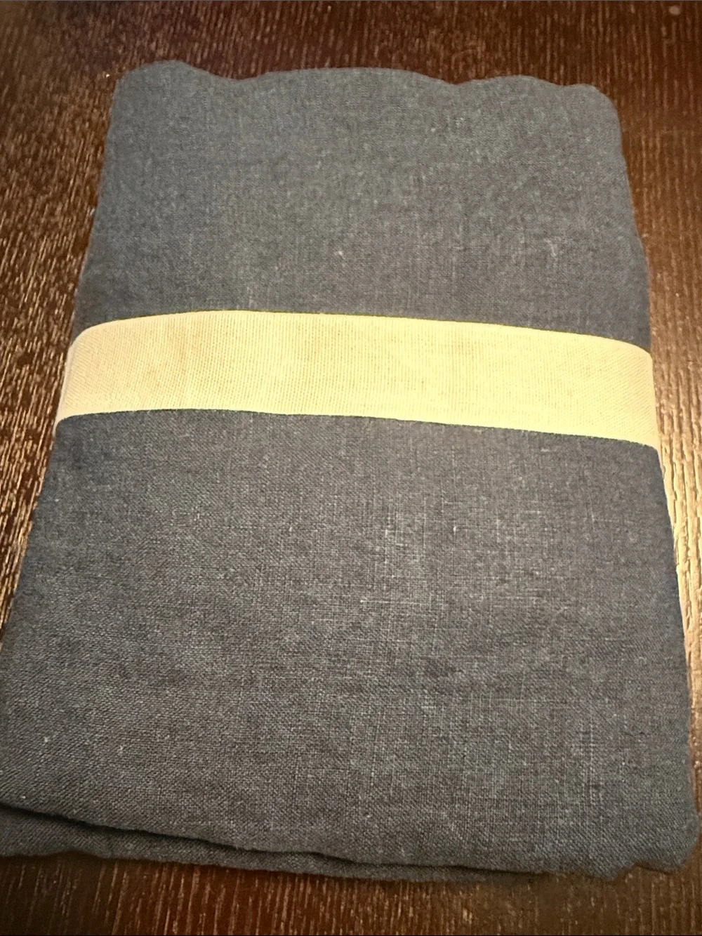 Pottery Barn Belgian Flax Linen Pillow Double Standard Sham 50” x 20” Midnight
